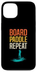 Coque pour iPhone 13 Board Paddle Repeat Stand Up Paddleboard SUP