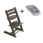 Stokke Tripp Trapp Stol & Newborn Set Grå/Hazy Grey