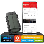 TOPDON Topscan OBD2 Scanner Bluetooth, Wireless OBD2 Code Reader with Active Test, 8 Reset, Car Diagnostic Tool for All System, Vehicle Performance Test for iPhone & Android, All Software 1 Year Free