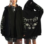 Melanie Martinez Portals Hoodies Tecknad Dragkedja Sweatshirts Hip Hop Streetwear Kappor Män Kvinna Oversized Jackor Y2K Kläder Black18