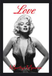 Empire Merchandising 537928 Miroir imprimé avec Cadre en Plastique façon Bois Marylin Monroe Love 20 x 30 cm