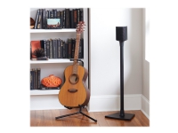 Sanus WSS21 - Ställ - för högtalare - eloxerad aluminium - svart - golvstående - för Sonos One, PLAY:1, PLAY:3