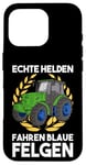 Coque pour iPhone 16 Pro Slurry Real Heroes Driving Blue Rims Tracteur Organic Farmers