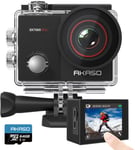 EK7000 Pro Caméra Sport 4K avec Carte MicroSDXC 64GB, 20MP WiFi Action Caméra Sportive avec Ecran Tactile, EIS Stabilisateur, Télécommande, 170° Angle Réglable, Étanche 40M et 2 Batteries.[G776]