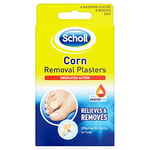 Scholl Corn Removal Plasters, Easy-to-Use Treatment, Includes 4 Waterproof Plasters & 4 Medicated Discs with Salicylic Acid, Delivers Pain Relief & Effective Corn Removal for Foot or Toes