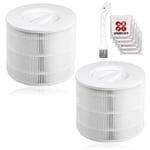 Filter for LEVOIT Air Purifier Core 300 300S 3-in-1 HEPA Carbon White x 2 Fresh