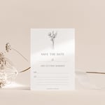 Save The Date Wedding Cards With Kraft Envelopes- Minimal Boho Stylish Design