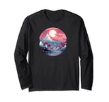 Aesthetic Japanese Mountain Landscape Long Sleeve T-Shirt