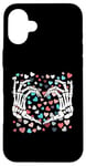 iPhone 16 Plus Skeleton Hand Heart Funny Bones Valentine's Day Men Women Case