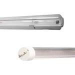 Silamp - Kit de Réglette led Etanche + Tube Néon led 150cm T8 50W - Blanc Neutre 4000K - 5500K