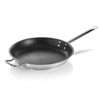 WAS Germany Poêle Cookware 21 avec revêtement anti-adhésif PTFE, Ø 40 cm, acier nickel-chrome 18/10