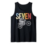 Motocross Seventh Birthday Boy Dirt Bike Racer 7 Year Old Tank Top