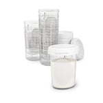 Suavinex, Bébé Pots De Conservation du Lait Maternel, Couvercles Vissables, Hermétiques, Graduation, Zone Marquage, Passe au Micro-onde, Lave-vaisselle, Congélateur (10 x 180 ml)