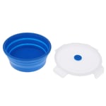 CUTICATE Portable Collapsible Silicone Camping Bowl With Lid BPA Free And Dishwasher Safe - Blue, 400ml