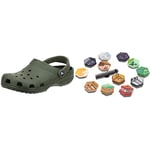 Crocs Unisex Classic Clog + Minecraft 13pc Jibbitz