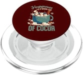 Happiness is a Warm Cup of Cocoa Christmas Esthétique PopSockets PopGrip pour MagSafe