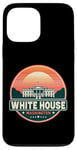 Coque pour iPhone 13 Pro Max White House Washington Souvenir rétro coucher de soleil