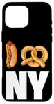 Coque pour iPhone 16 Pro Max I Heart New York Food, New York City Illustration Graphic