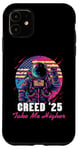 Coque pour iPhone 11 Creed '25 Take Me Higher Astronaute américain pour hommes, femmes, enfants