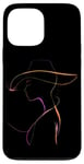 Coque pour iPhone 13 Pro Max Silhouette colorée femme dans un chapeau