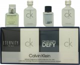 Calvin Klein Men's Mini Gift Set 2 x 10ml CK One EDT + 10ml Eternity EDT + 10ml Defy EDT