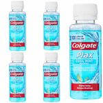 5 x Colgate Colgate Plax Blue Cool Mint Mouthwash - 5 Pack of 100ml Travel Size