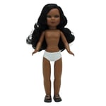 Folk Artesanía Poupée Collection Simona Mulata Nue 40 cm Cheveux Longs ondulés Original 01-NM