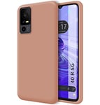 Tumundosmartphone Silicone Liquid Ultra Soft Case for TCL 40 R 5G Pink