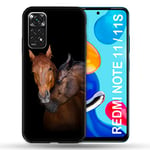 Coque pour Xiaomi Redmi Note 11 / 11S Animal Cheval Marron