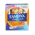 Tampax Compak Pearl Super Plus Applicator Tampons Boxed x16 (Pack of 4) C006297