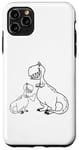 iPhone 11 Pro Max Green baby and mom dinosaur family Tyrannosaurus rex Case