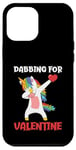 Coque pour iPhone 12 Pro Max Dabbing Unicorn Saint-Valentin Love