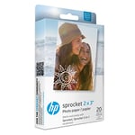 HP 1AH01A Sprocket 2x3" Premium Zink Sticky Back Photo Paper (20 Sheets) Compatible with Sprocket Photo Printers