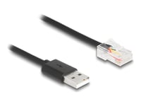 Delock - Nätverkskabel - Rj-50 (Hane) Till Usb (Hane) - 2 M - Svart