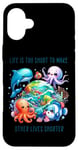 Coque pour iPhone 16 Plus Save The Ocean Garbage Fish Plage en plastique