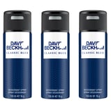 David Beckham - 3x Classic Blue Deodorant Spray 150 ml