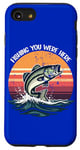 Coque pour iPhone SE (2020) / 7 / 8 Vintage Fishing You Were Here : des jeux de mots qui accrochent le cœur de papa