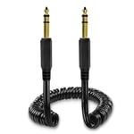 6.35mm Guitare Cable, 6.35mm (1/4 "") trs mâle à mâle câble audio stéréo spirale guitare instrument câble pour Haut - parleurs, mixeurs, microphones, etc.[G410]