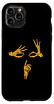 iPhone 11 Pro University Varsity-Gold Skeleton Shh Say Less Varsity-Gold Case