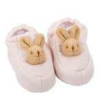 TROUSSELIER - Chaussons pour bébé - Lapin - 0 à 2 ans - Tissus en Coton Bio - Idéal Cadeau de Naissance - Lavable en Machine - Colori Rose Poudré