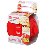 Sistema Easy Eggs Microwave Egg Cooker | 270 ml | Egg Poacher with Steam Release Vent | BPA-Free | Red | 1 Count