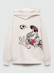 Mango Kids' Bugs Bunny Hoodie, White