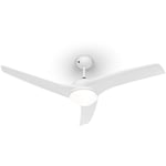 Klarstein - Figo ventilateur de plafond 52 55 w plafonnier 2x42 w télécommande blanc