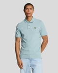 Lyle & Scott Mens Plain Polo Shirt in Blue material_cotton - Size 2XL