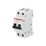 ABB Disjoncteur miniature S202M-D4, 2 pôles, type D, capacité de coupure 10/15 kA, courant 4 A (2CDS272001R0041)