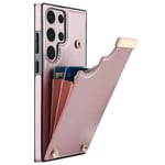 Samsung Galaxy S23 Ultra Cover med kortholder - Rose Gold