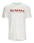 Simms Logo T-Shirt White XL Behagelig bestselger logo T-skjorte