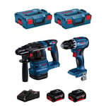 BOSCH Kit BK222 (GBH 18V-22 + GSR 18V-45 + 2 x 5,0 Ah + GAL18V-40 + 2 x L-Boxx 136)