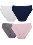 Fruit of the Loom Women's Breathable Underwear, Moisture Wicking Keeps You Cool & Comfortable, Available in Plus Size Briefs, Assorted, 10 (Pack of 4)
