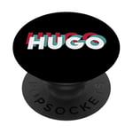 Hugo Name Chemise humoristique avec nom rétro Hugo années 80 PopSockets PopGrip Adhésif